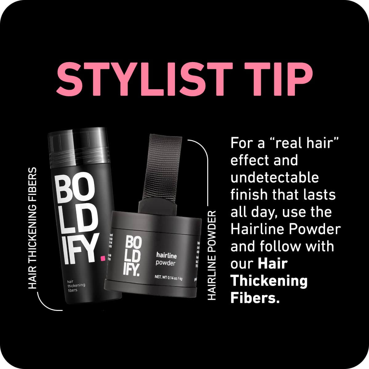 Boldify Hairline Powder 4g - Stylist Tip