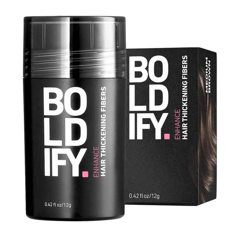 Boldify Hair Thickening Fibers 12g - Medium Brown