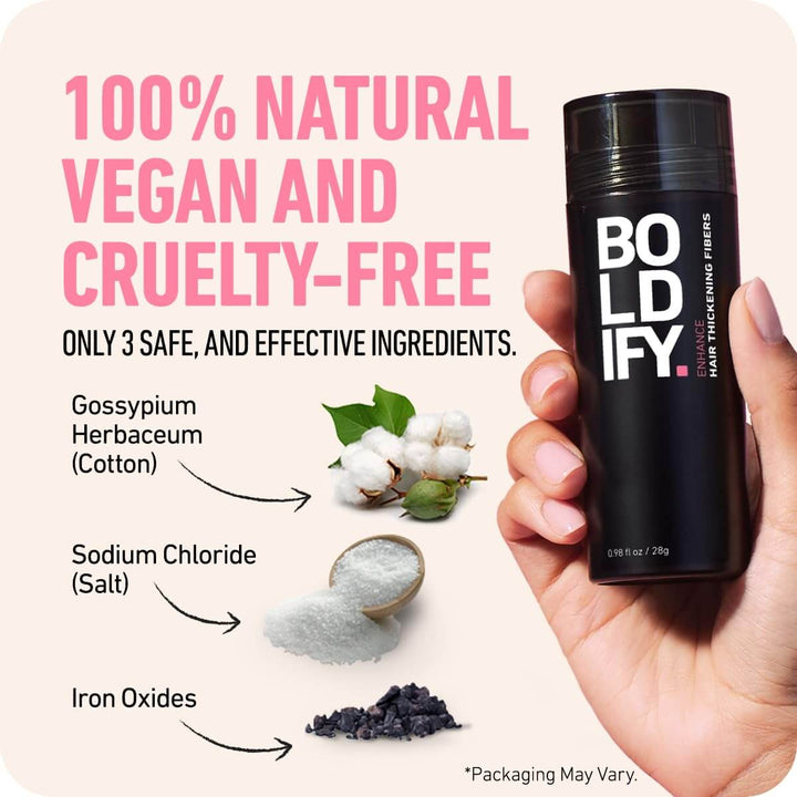 Boldify Hair Thickening Fibers 28g - Natural Vegan And Cruelty Free